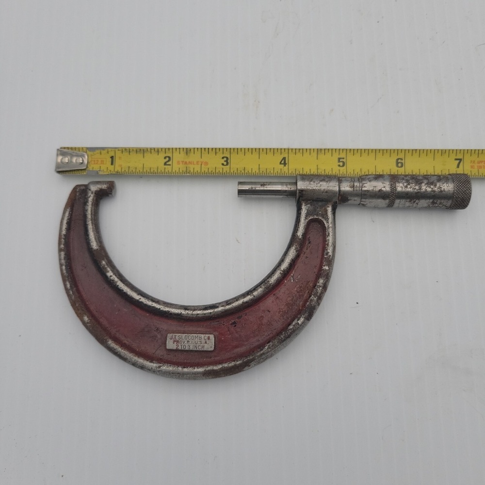 JT Slocomb Co Vintage 2-3 Inch Outside Micrometer Made in USA Industrial Tool